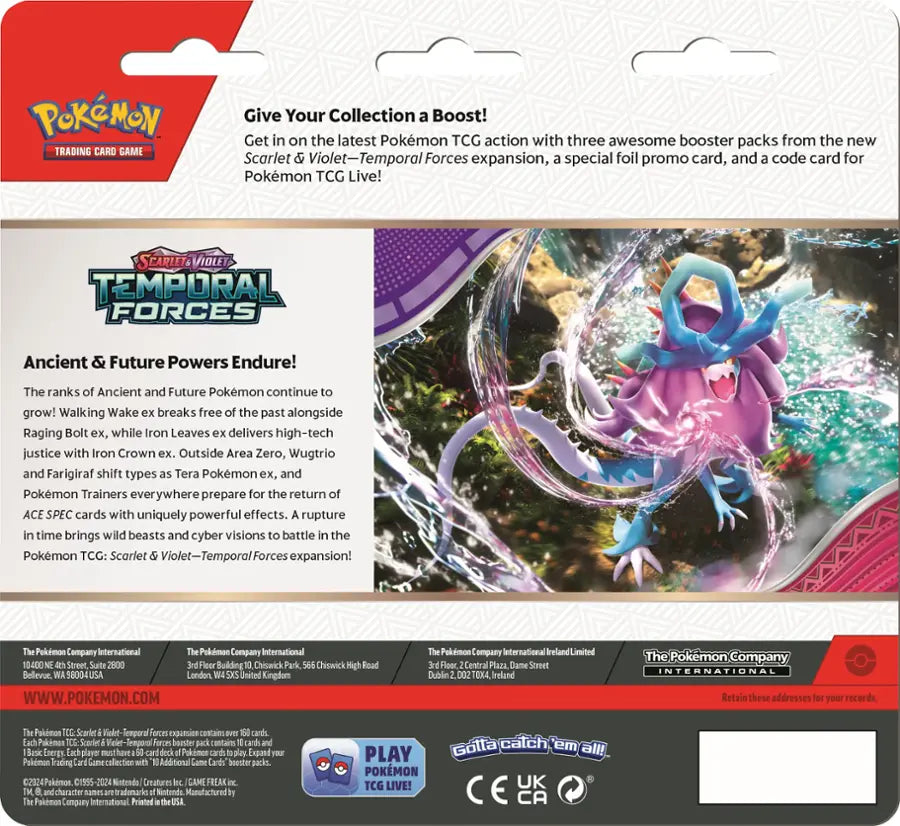 Pokémon - Trading Card Game: Scarlet & Violet— Temporal Forces 3pk Booster